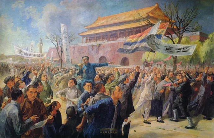 周令釗《五四運(yùn)動》油畫，1951年，中國國家博物館藏.jpg